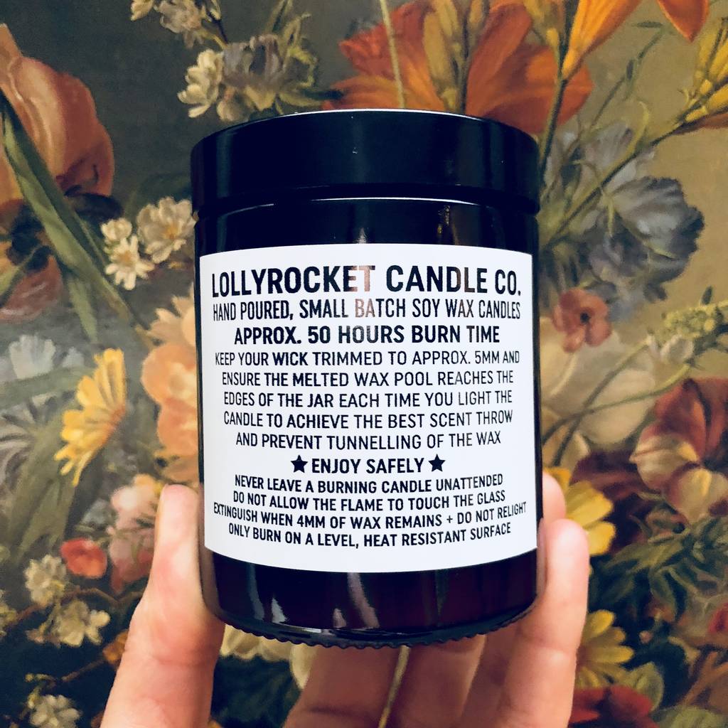 Cosy As Fuck Scented Amber Jar Candle By Lollyrocket Candle Co