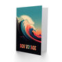 Bon Voyage Great Wave Surf Surfing Goodbye Card, thumbnail 2 of 4