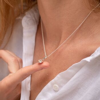 Sterling Silver Teacup Charm Necklace, 5 of 6