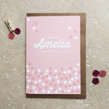 Personalised New Baby Girl Card, 2 of 3