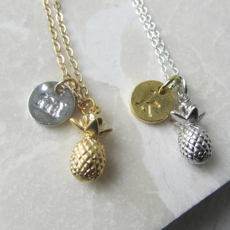 Pineapple Necklace Personalised Jewellery By MADISON HONEY JEWELLERY