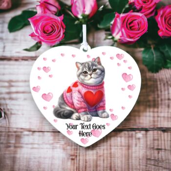Personalised British Shorthair Cat Love Decoration, 2 of 2