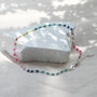 Personalised Silver Rainbow Bead Anklet, thumbnail 1 of 5