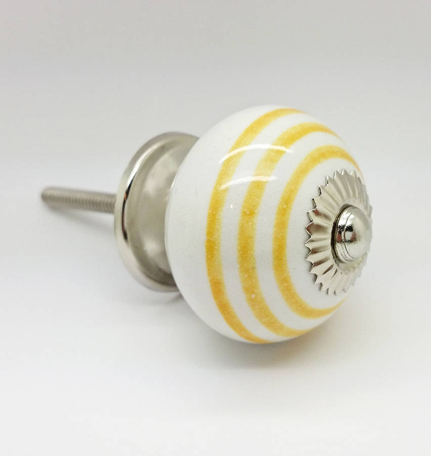 yellow ceramic door knobs cupboard drawer pull handles by g decor