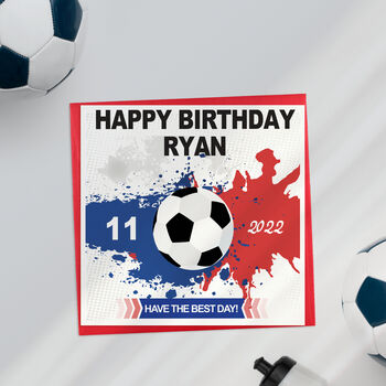 Personalised Birthday Football Card, 2 of 2