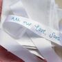 Hand Embroidered Bridal Bouquet Ribbon, thumbnail 1 of 12