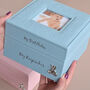 Personalised Baby Keepsake And Photo Box In Blue, thumbnail 2 of 6