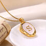 Personalised Gold Plated Initial Necklace Opel Jewellery Present Gift For Her, thumbnail 3 of 4