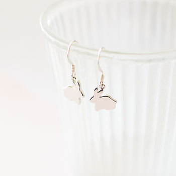 Silver Plated Bunny Earrings, 2 of 5