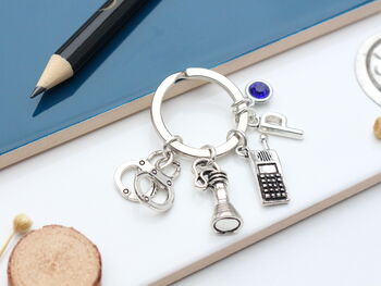 Police Officer Personalised Keyring New Officer, 4 of 10
