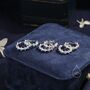 Sterling Silver Hydangea Flower Motif Hoop Earrings, thumbnail 8 of 12