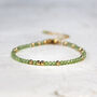 Skinny Peridot Bracelet Gold Or Silver, thumbnail 6 of 12