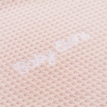 Personalised Pink Cashmere Blend Blanket With Pom Poms, 6 of 7