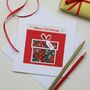 Set Of Personalised Liberty Print Christmas Cards, thumbnail 2 of 2