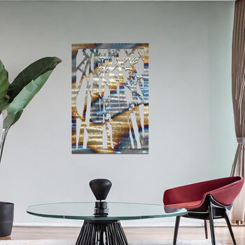 Modern Metal Forest Wall Art Panel For Living Room Bedroom Or Hallway Decor, 4 of 11