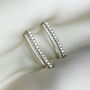Sterling Silver Crystal Bar Ear Climber Earrings, thumbnail 1 of 5