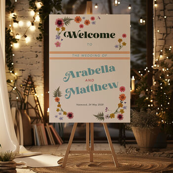 Illustrated Order Of The Day Timeline Wedding Sign Digital Or Physical, 6 of 6