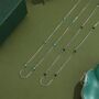 2mm Turquoise Beaded Satellite Chain Necklace In Sterling Silver, thumbnail 6 of 12