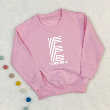 Personalised Retro Alphabet Kids Sweatshirt, 5 of 5