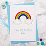 'Rainbow' Handmade 2nd Birthday Card, thumbnail 3 of 5