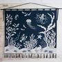 Seaside Hand Embroidered Wool Wall Hanging, thumbnail 1 of 1