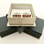 Oblong Silver And Copper Cufflinks, thumbnail 4 of 5