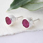 Genuine Ruby Studs Rough Natural Cut, thumbnail 1 of 3
