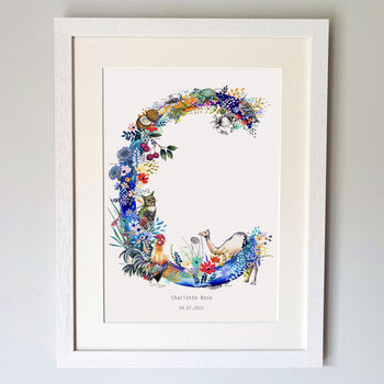 Personalised A To I Bright Wildlife Letter Print, 11 of 12