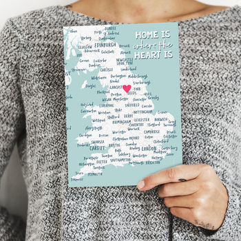 'Home Is Where The Heart Is' Frameable Greetings Card, 7 of 7