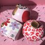 Pink + Red Hand Painted Leopard Print Decorative Vase, thumbnail 4 of 8