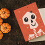 Happy Skeleton Halloween Greetings Card, thumbnail 1 of 7