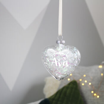Personalised Filled Glass Bauble Christmas Decoration, 8 of 8