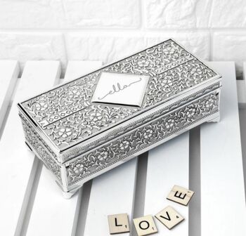 Personalised Silver Jewellery Box, 2 of 5