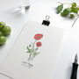 ‘Field Poppy’ Wildflower Notecard/Greeting Card, thumbnail 2 of 2