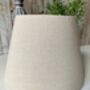 52cm Grey Washed Wooden Fluted Bedside Table Lamp With Plain Shade, thumbnail 4 of 7