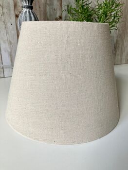 52cm Grey Washed Wooden Fluted Bedside Table Lamp With Plain Shade, 4 of 7