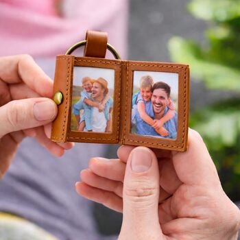 Personalised Leather Keyring With Photos, 11 of 12