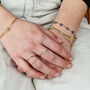18ct Gold Plated Blue Agate Stacking Ring, thumbnail 2 of 5