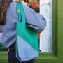 Colour Block Shoulder Shopper Tote Bag, thumbnail 7 of 10