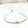 9ct Gold And Sterling Silver Adjustable Bracelet, thumbnail 6 of 10
