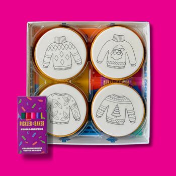 Christmas Jumper Colour Me Biscuit Set, 7 of 8