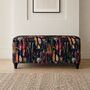 Botanical Velvet Storage Ottoman Footstool, thumbnail 1 of 9