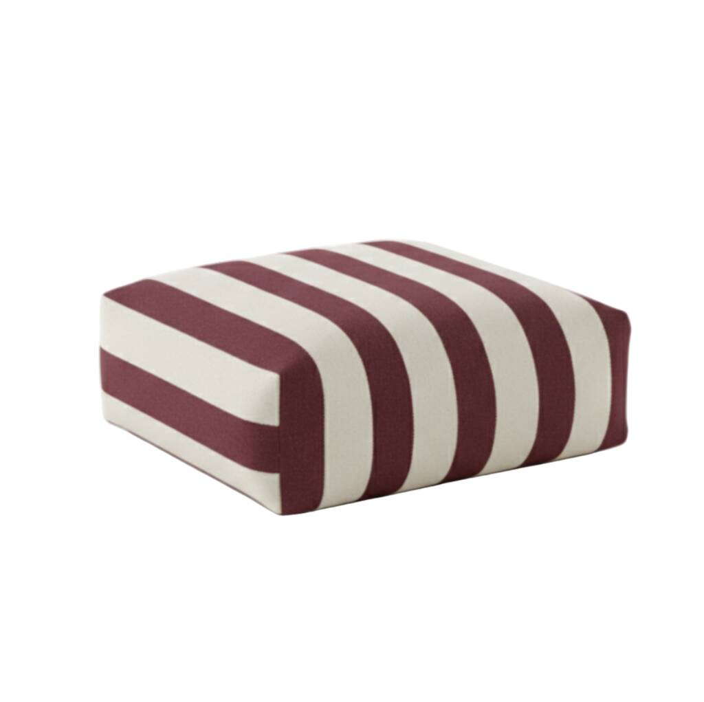 Hand Painted Linen Floor Cushion Cube In Stripe Print, 1 of 12