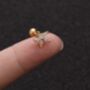 Dainty Gold Screwback Studs For Her, thumbnail 4 of 9