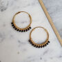 Gold Agate Hoop Earrings, thumbnail 2 of 3