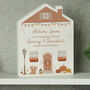 Personalised Halloween Autumnal Pumpkins Wooden House Ornament, thumbnail 2 of 5