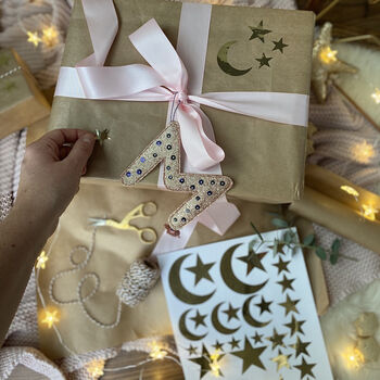 Star And Moon Christmas Gift Stickers, 2 of 6