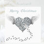 Christmas Angel And Silver Butterfly Christmas Card, thumbnail 1 of 12