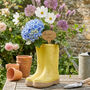 Personalised Small Yellow Welly Boot Planter Easter Gift, thumbnail 1 of 10