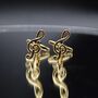 Treble Clef Gold Cufflinks Music Note Gift Music Accessory, thumbnail 1 of 5